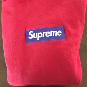 Supreme box logo hoodie red
